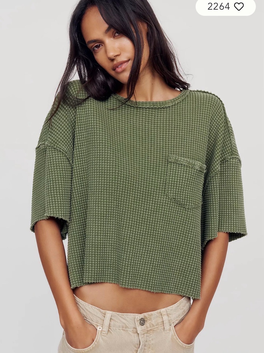 Pilcro Short Sleeve Waffle Tee